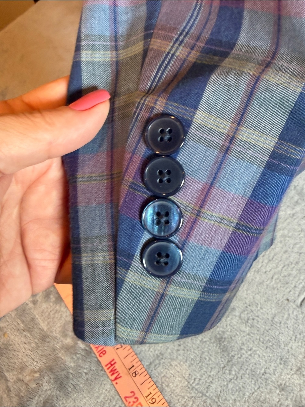 Ralph Lauren Multicolor Plaid Sport Coat in Blue and Pink - Picture 9 of 9